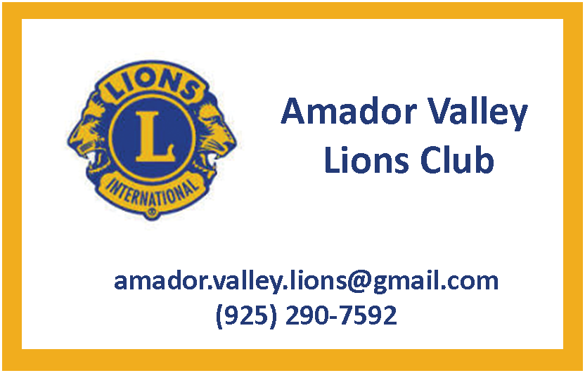 Amador Valley Lions Club Contact Info for the Make A Difference For Pleasanton Website