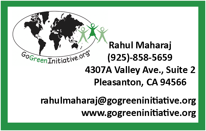 The Go Green Initiative Contact infor for the Make A Difference For Pleasanton Website